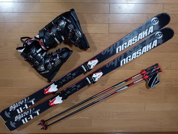 【お得，豊富な】 初級者向け 成人用カービングスキー3点セット 板オガサカU-LT 160cm ブーツHEAD27-27.5cm ストック115cm レア板(板、ブーツセット)｜売買されたオークション情報、yahooの商品情報をアーカイブ公開 - 板、ブーツセット