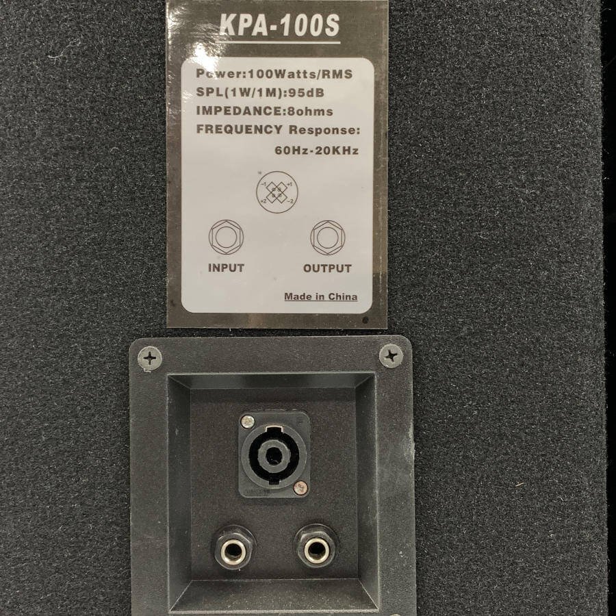 パッシブスピーカー モニター KPA-100S 2本1SET キクタニ KPA-120
