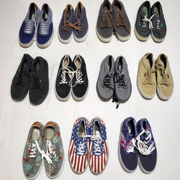 11足セット 古着卸 VANS バンズ スニーカー ローカット 26cm 27.5cm ERA　エラ　オーセンティック　サイズミックス　仕入れ　セット販売