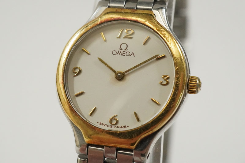 ▽OMEGA Geneve 自動巻 デイト メンズ 腕時計 フェイスのみ ゴールド