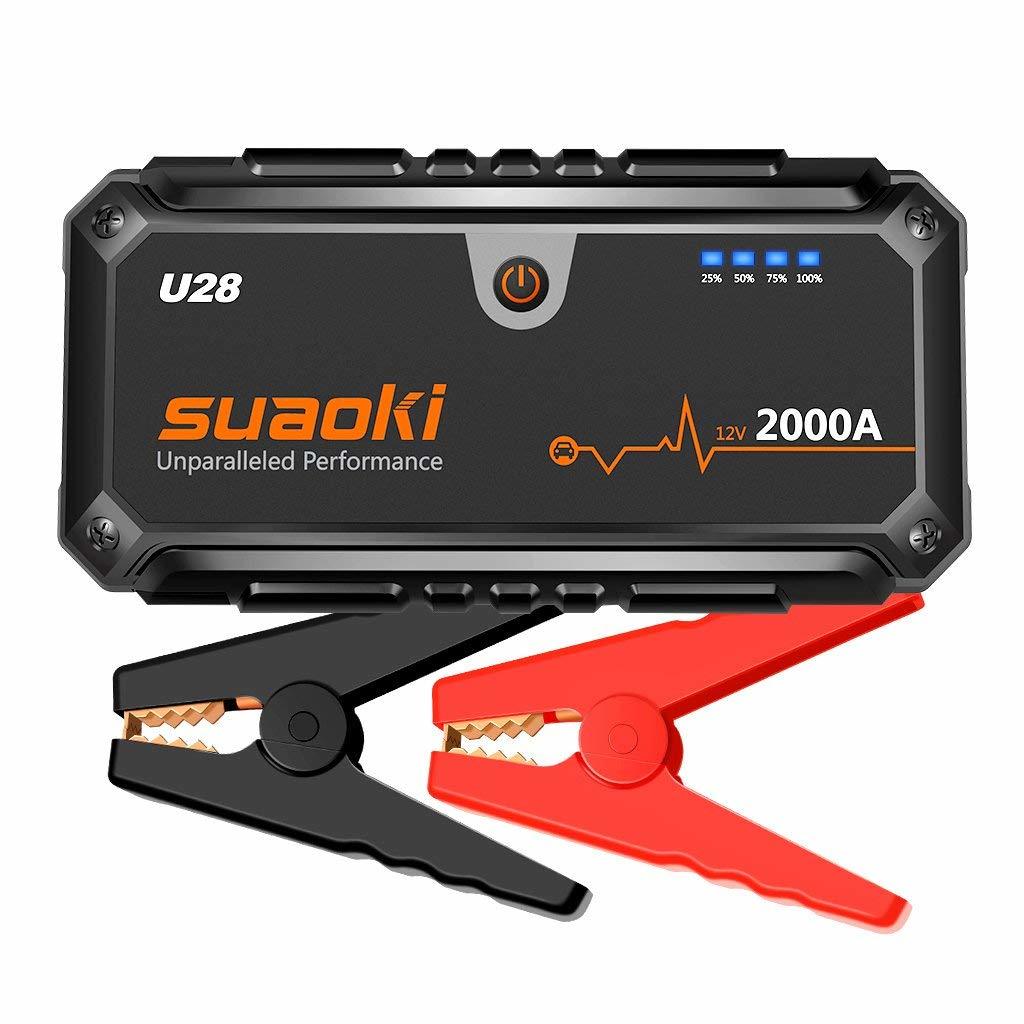 【美品】suaoki ジャンプスターター U28 エンジンスターター 16000mAh大容量 超強力 最大2000A