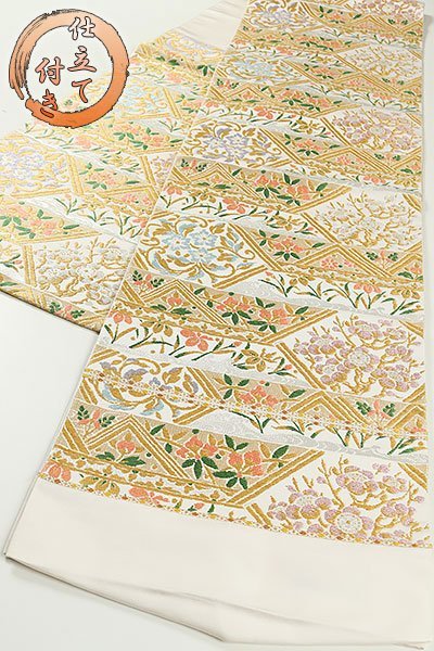 和遊館】OFG2212 仕立付！西陣織高級袋帯 蒔絵花飾門 【公式通販】