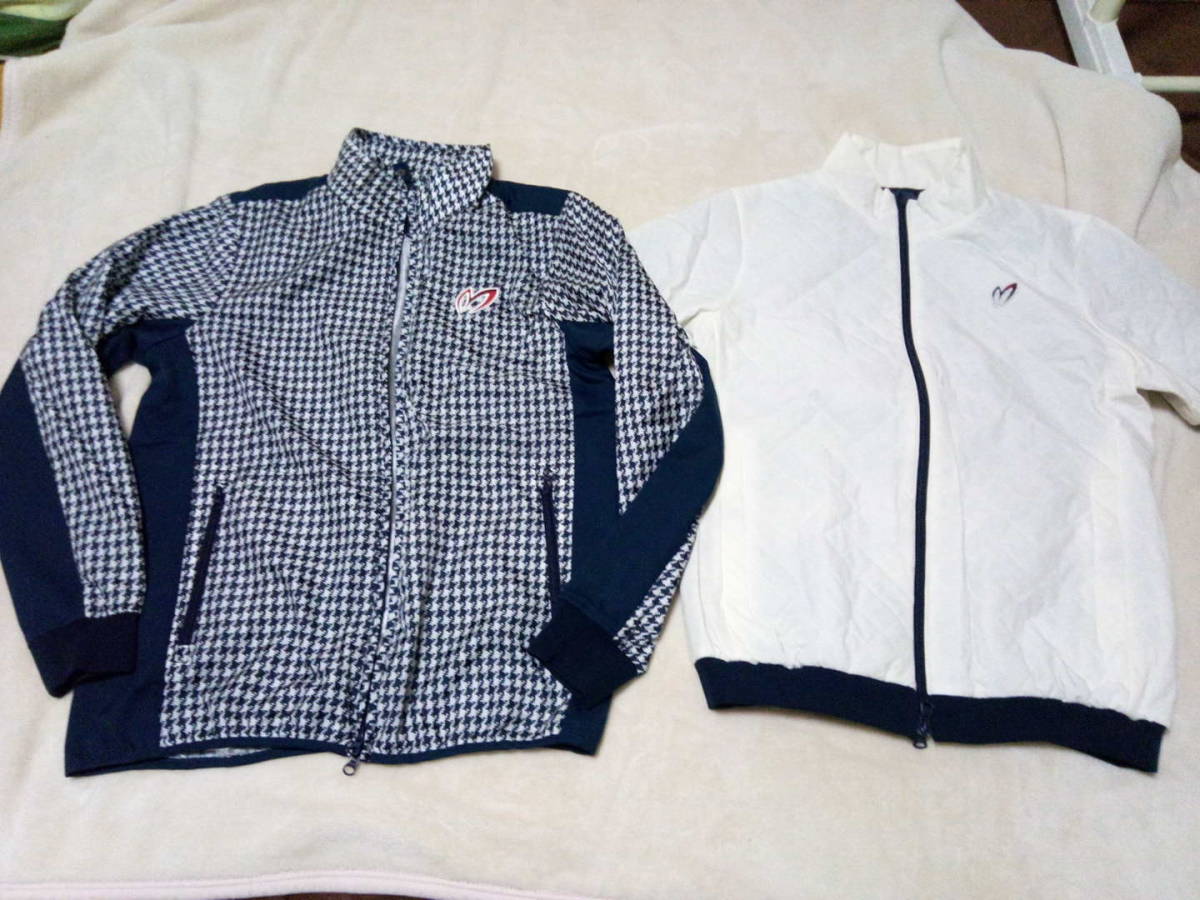 極美　パーリーゲイツマスターバニー高機能2way千鳥格子ネイビー　メンズブルゾン＆半袖キルティングブルゾンインナー　メンズ5　L