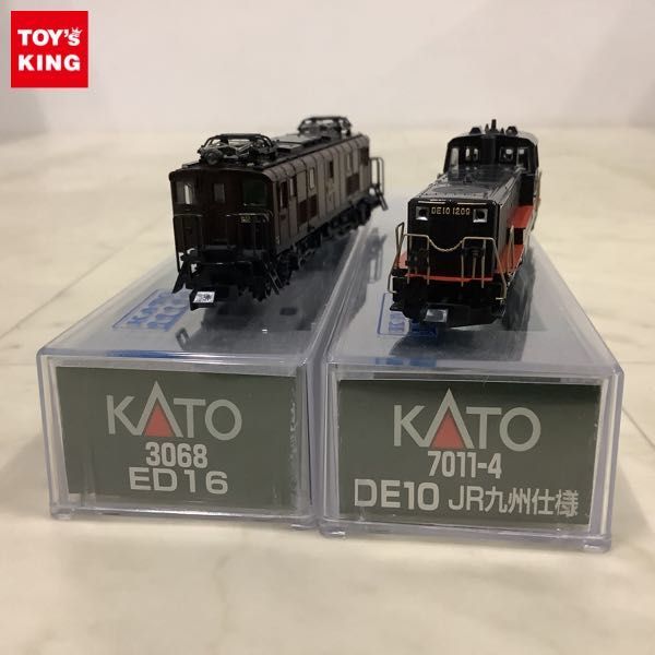 1円〜 動作確認済 KATO Nゲージ 3068 ED16 電気機関車、7011-4 DE10 ディーゼル機関車 JR九州仕様