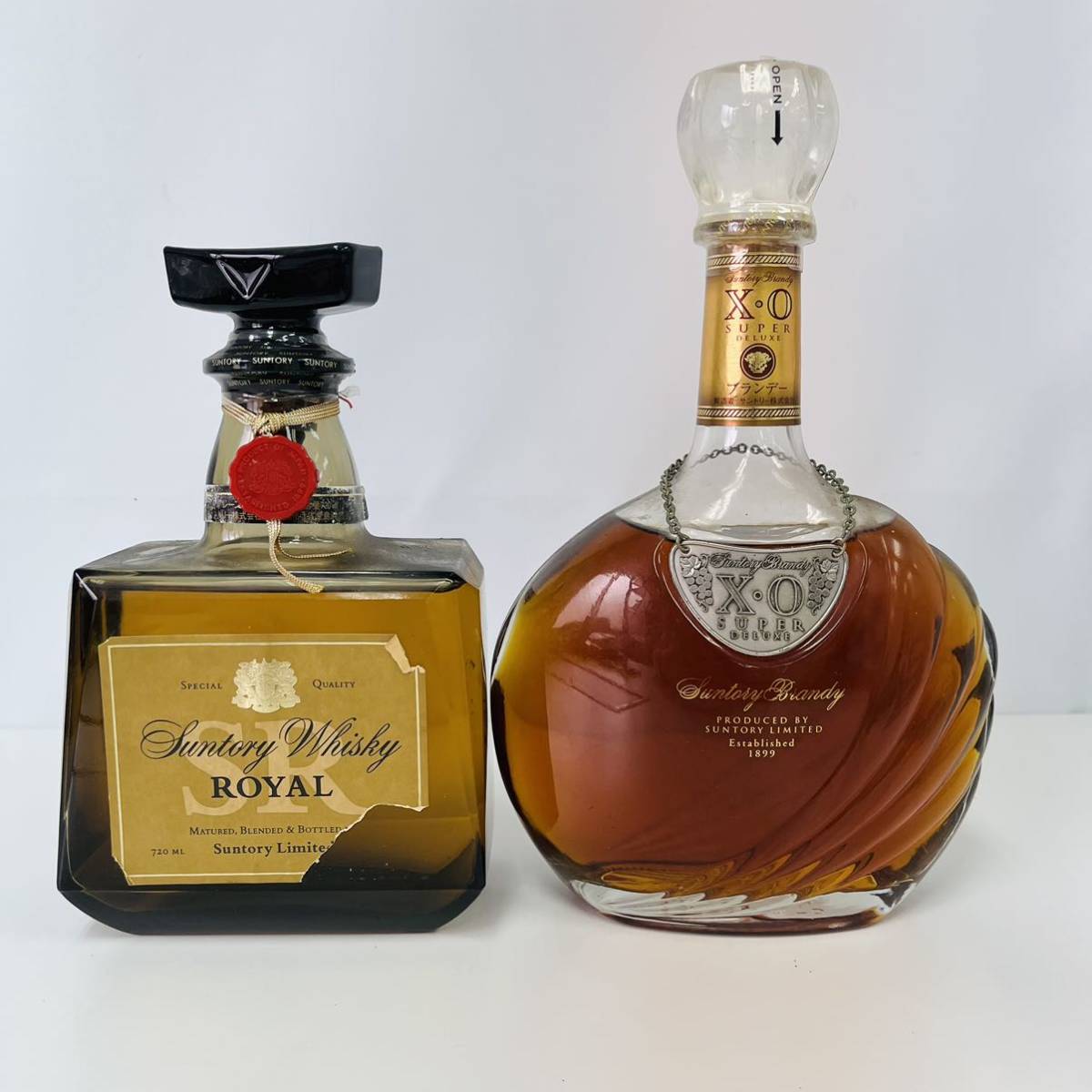 サントリー X・O SUPER DELUXE ブランデー 未開栓 飲料 AZ-831 未開栓