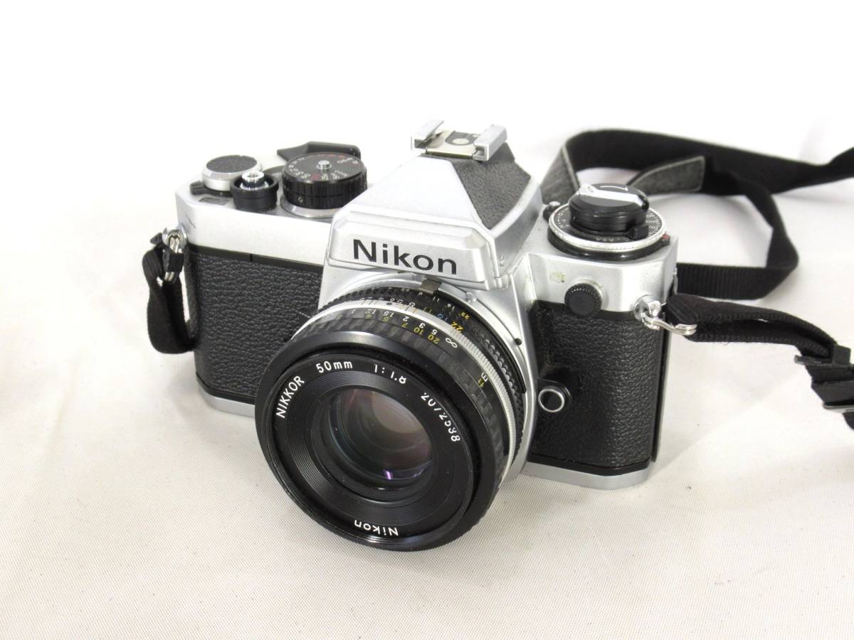 Nikon FE ブラック Nikkor 50mm f/1.8 ジャンク 1円 ニコン FE一眼レフ NIKKOR50㎜ 1:1.8 本体 レンズ セット BV262