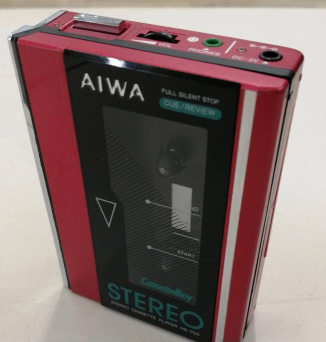 【T】AIWA HS-P55ステレオカセットプレーヤー レッド　カセットボーイ アイワ AIWA カセットボーイ ステレオカセットプレイヤー 希少品 HS