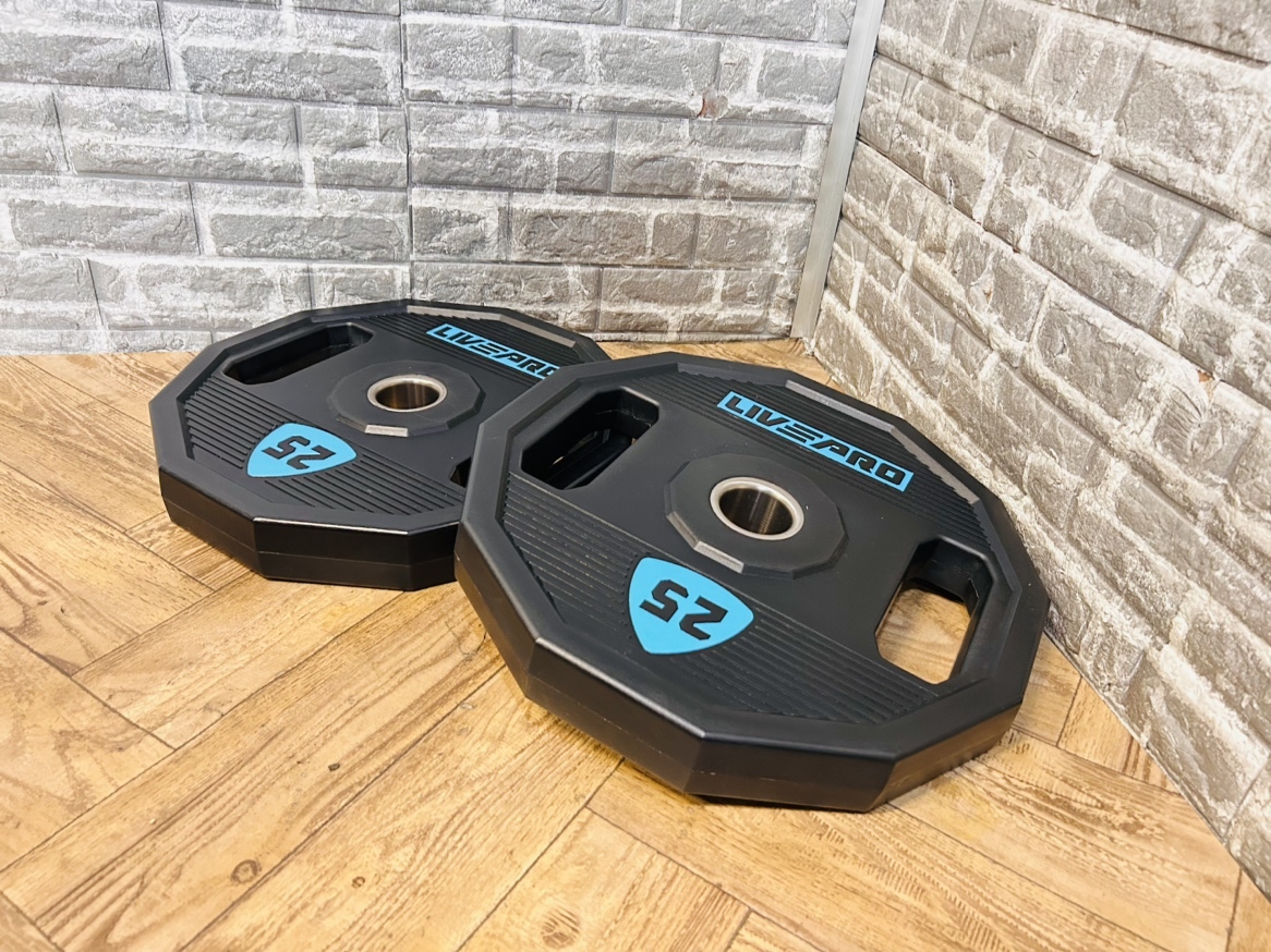 LIVE PRO オリンピックバーベルプレート 25Kg×2/計50Kg 穴径50mm 筋