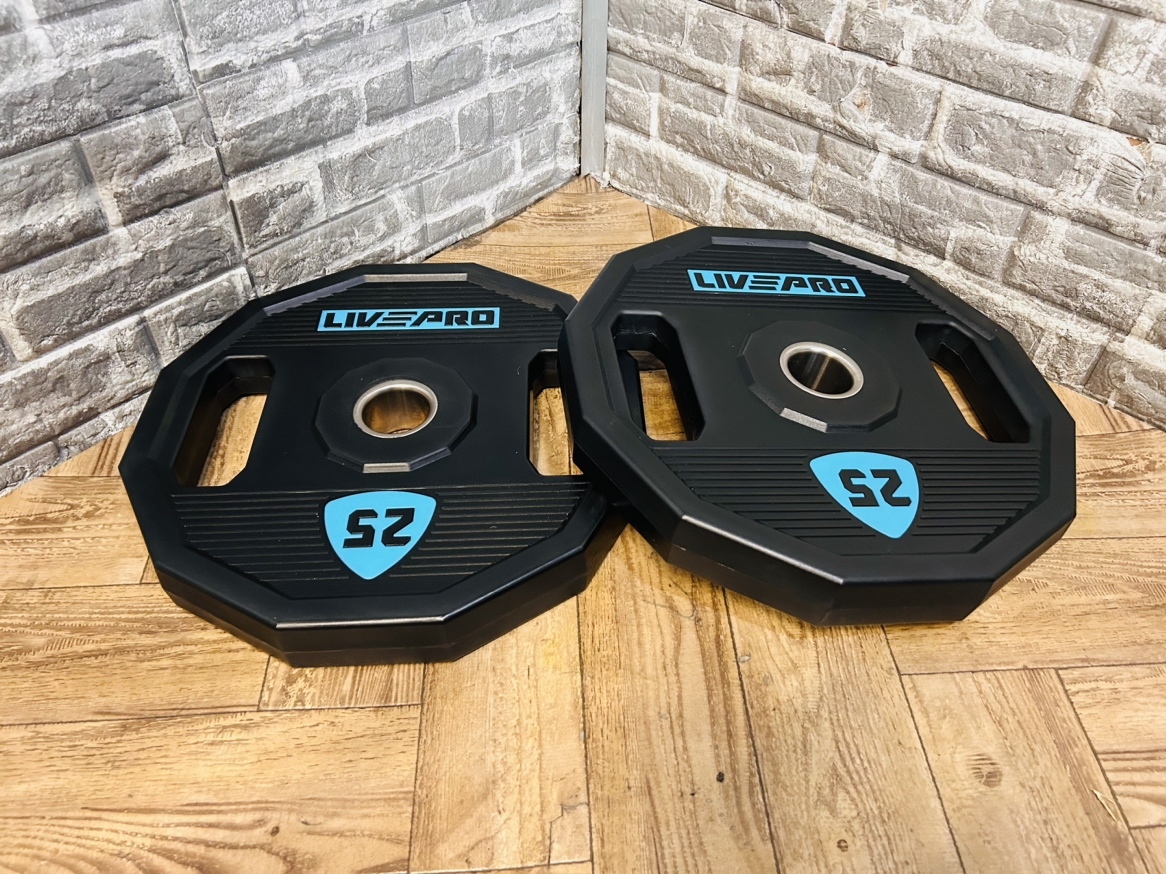 LIVE PRO オリンピックバーベルプレート 25Kg×2/計50Kg 穴径50mm 筋