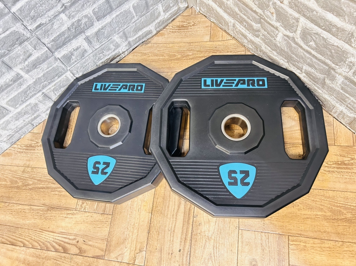 LIVE PRO オリンピックバーベルプレート 25Kg×2/計50Kg 穴径50mm 筋
