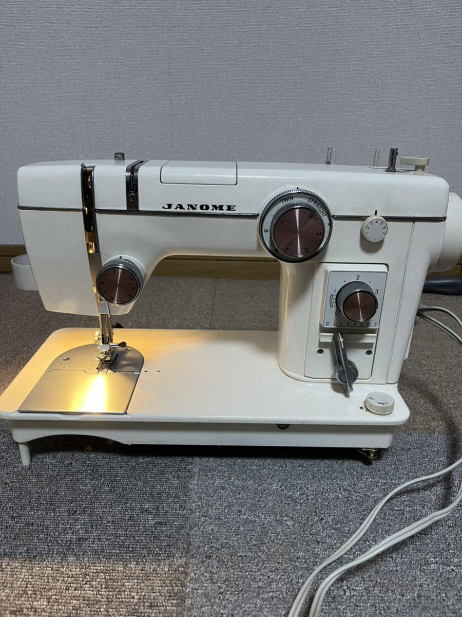 A 一部動作確認済 現状品 JANOME ジャノメミシン MODEL802 ペダル