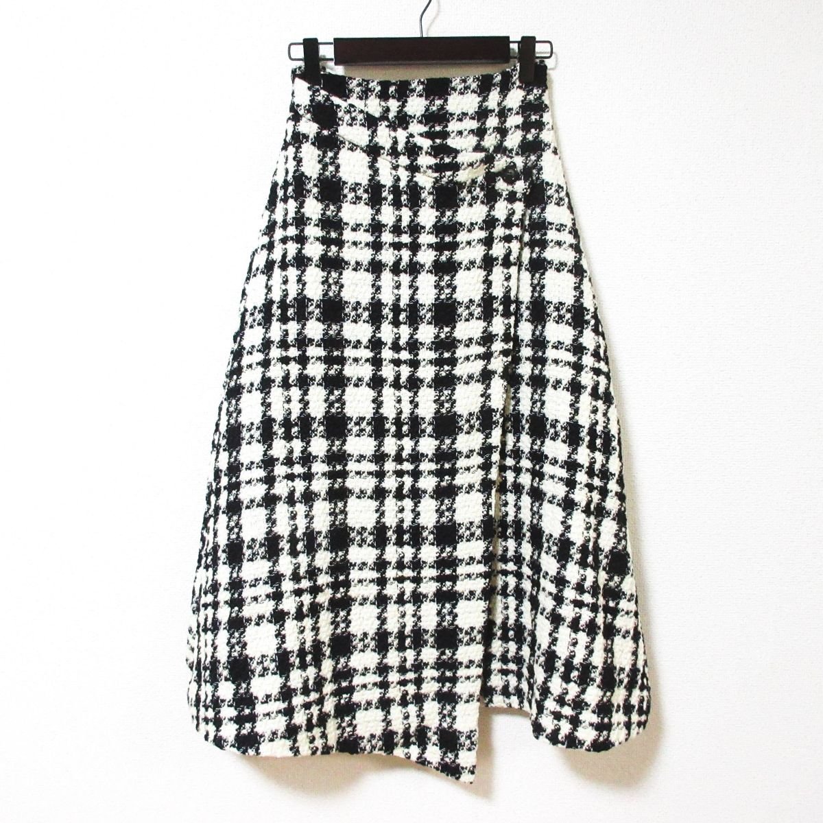 着物リメイク 絣(木綿)のパッチワークティアードスカート フリーサイズ