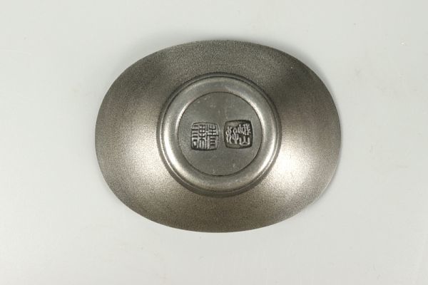 茶托 煎茶道具 錫製 茶道具 共箱 4131□ 5客 - 5枚 | 唐