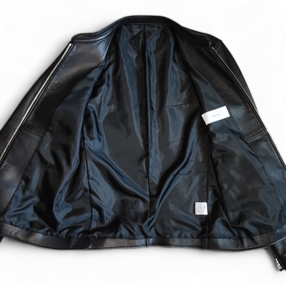 極美品 希少L リドム シングルライダースジャケット ラムレザー 羊革 ブラック 希少Lサイズ! リドム LIDNM レザージャケット シングルライダース