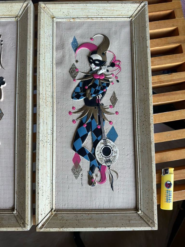 ☆アメリカンヴィンテージ/1950s/ハーレークイン/壁掛け/ペア