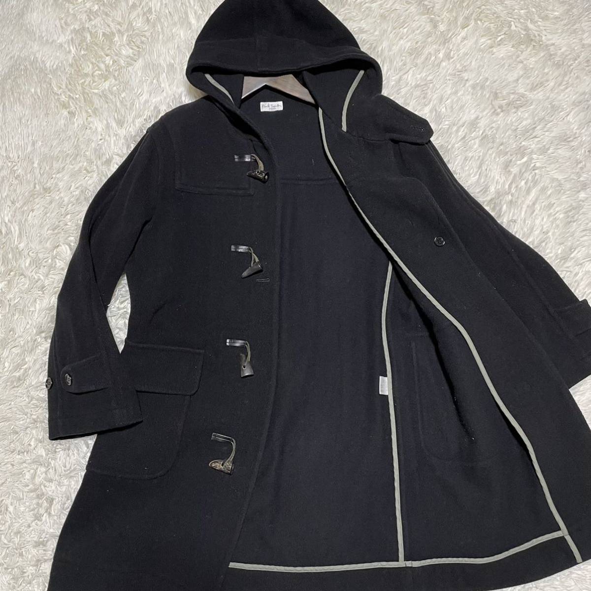 美品！ポールスミス⭐︎フード付き ウールコート Paul Smith ポールスミス ウール カシミア コート アウター ブラック