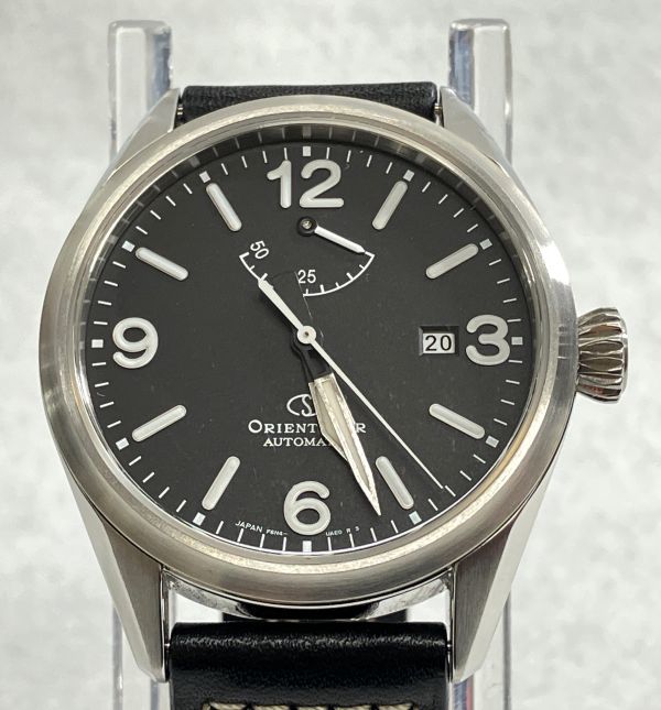 格安，新作 稼動品/ ORIENT STAR 腕時計 F6N4-UAE0 自動巻き 箱付 サファイアガラス ブラック 革ベルト 純正 オリエントスター 裏スケルトン Y(オリエントスター)｜売買されたオークション情報、yahooの商品情 オリエントスター