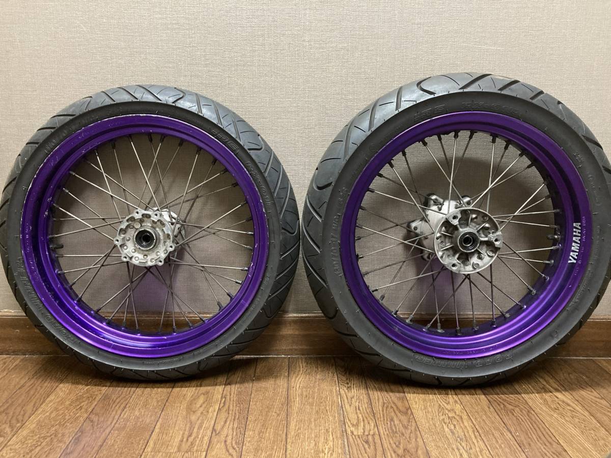 車 セロー250用前後ホイールタイヤ付