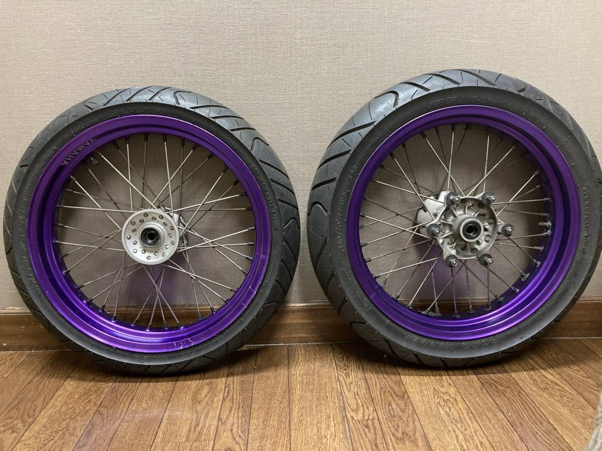 セロー250 フロント 17×3.00 リア 17×3.50 前後 ホイール & タイヤ付き 