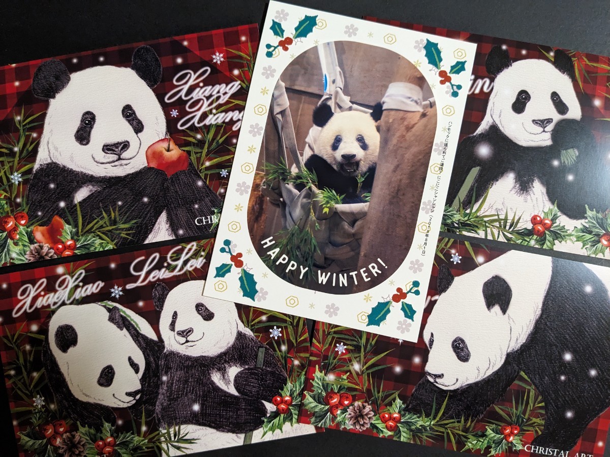 Happy Holidays ポストカード 4枚セット シャンシャン リーリー