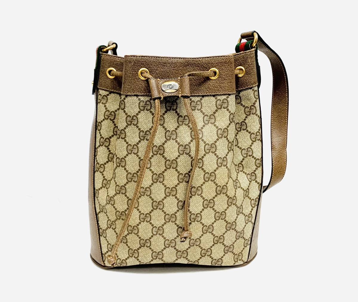 オールドグッチ/GUCCI/GG柄/シェリーライン/PVC×レザー/ショルダー 