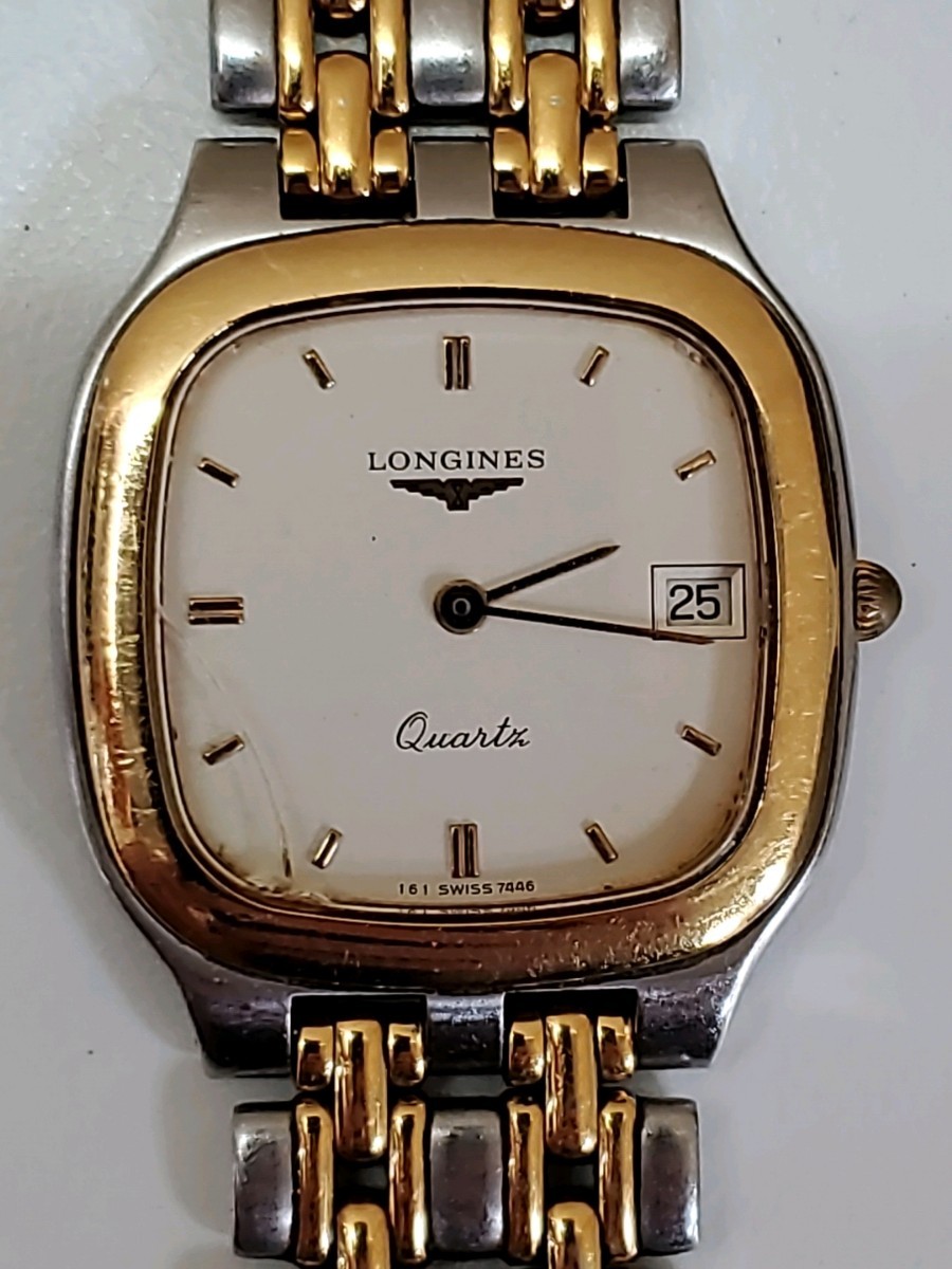 LONGINES クォーツ 腕時計 ゴールド ジャンク ②○【ジャンク品 