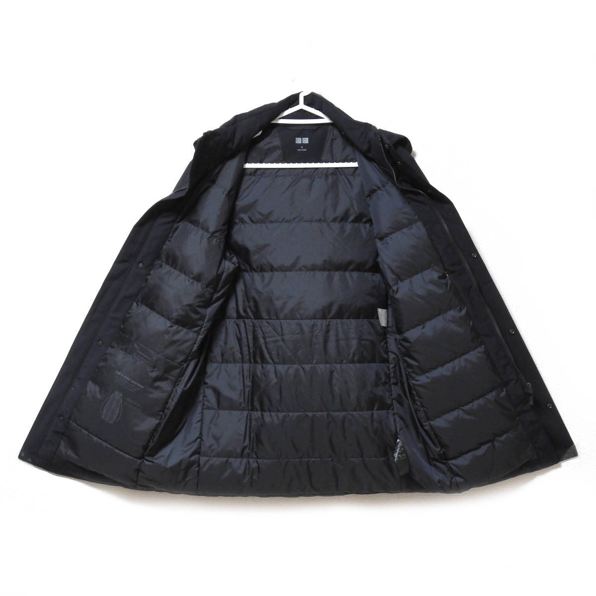 □UNIQLO□美品 ユニクロ メンズ ハイブリッドダウンコート Sサイズ 