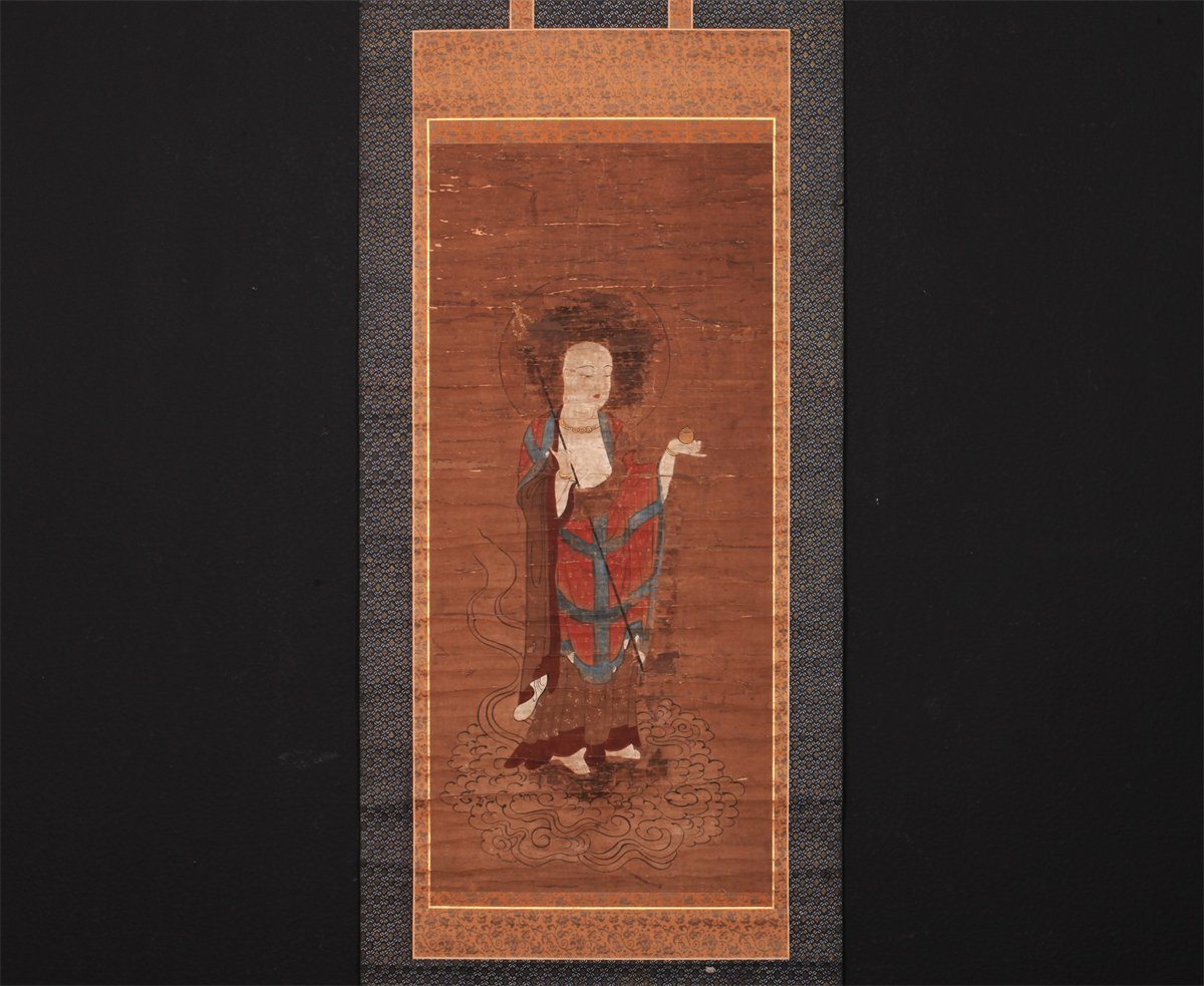 無盡蔵】【模写】掛軸「江戸時代 地蔵尊 」仏画 仏教美術 地蔵菩薩 十