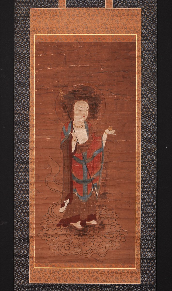 無盡蔵】【模写】掛軸「江戸時代 地蔵尊 」仏画 仏教美術 地蔵菩薩 十