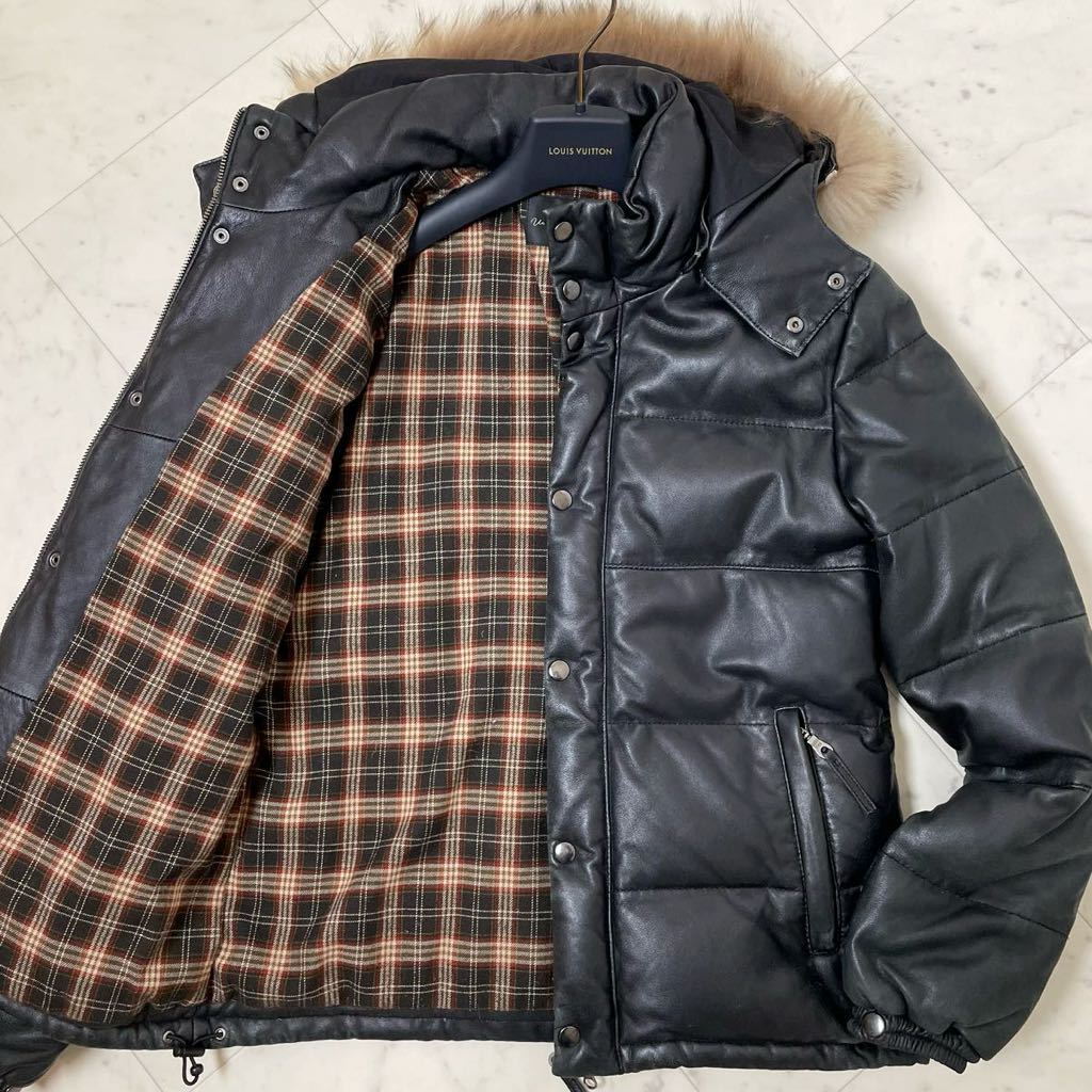 L相当○ アーバンリサーチ URBAN RESEARCH 極暖☆ ラムレザー ダウン 
