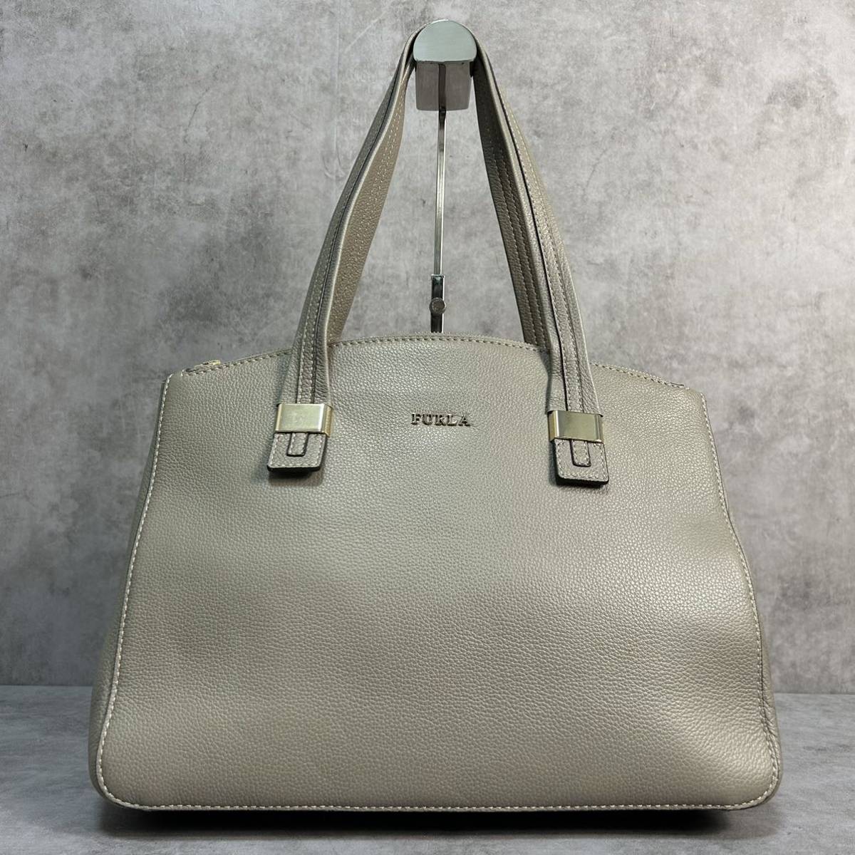 超美品○希少モデル○FURLA フルラ シボレザー 本革 トートバッグ 