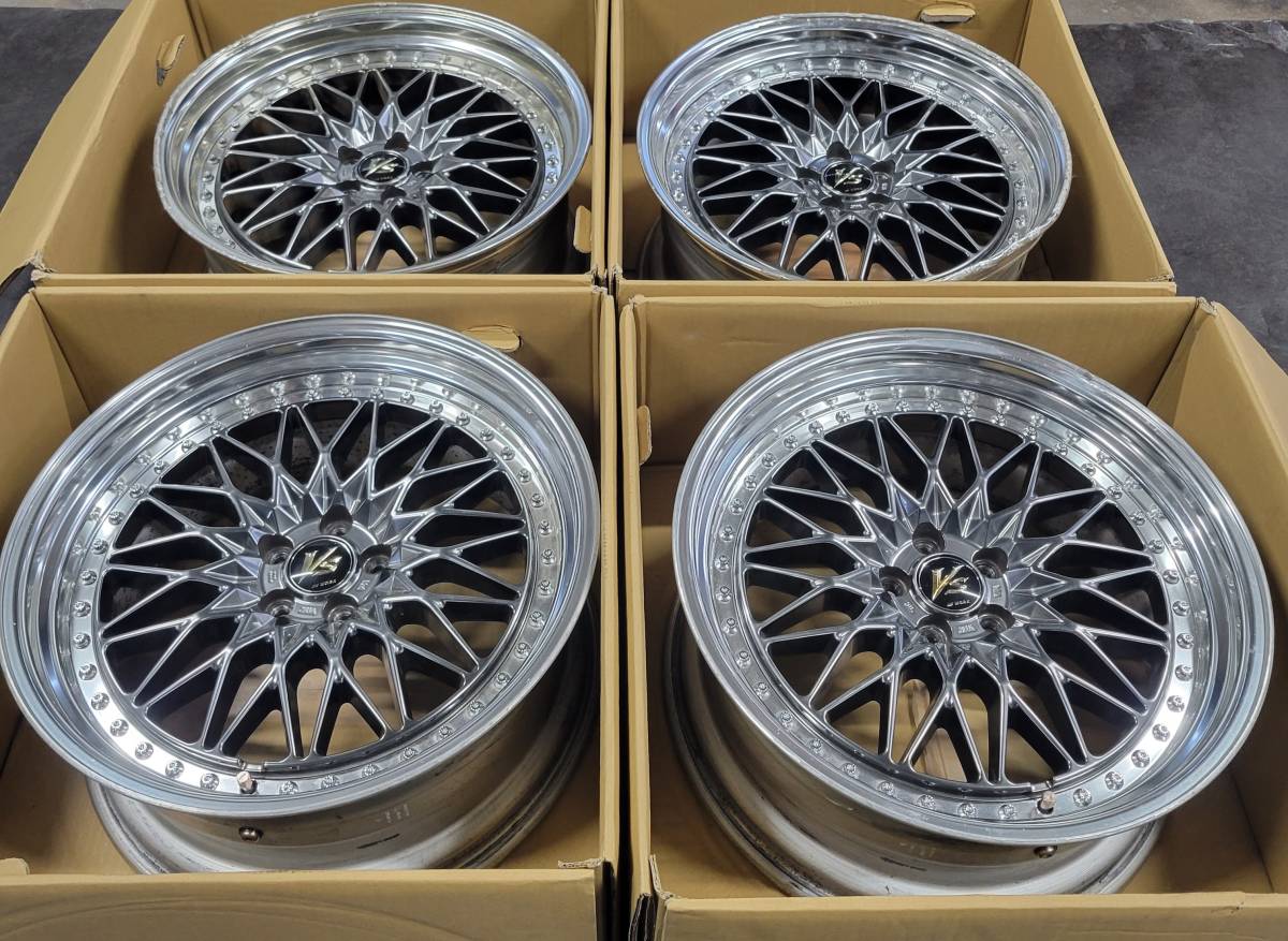 1円 WORK VS-XV PCD100-5穴 深リム プリウス/BRZ/86/ウィッシュ 