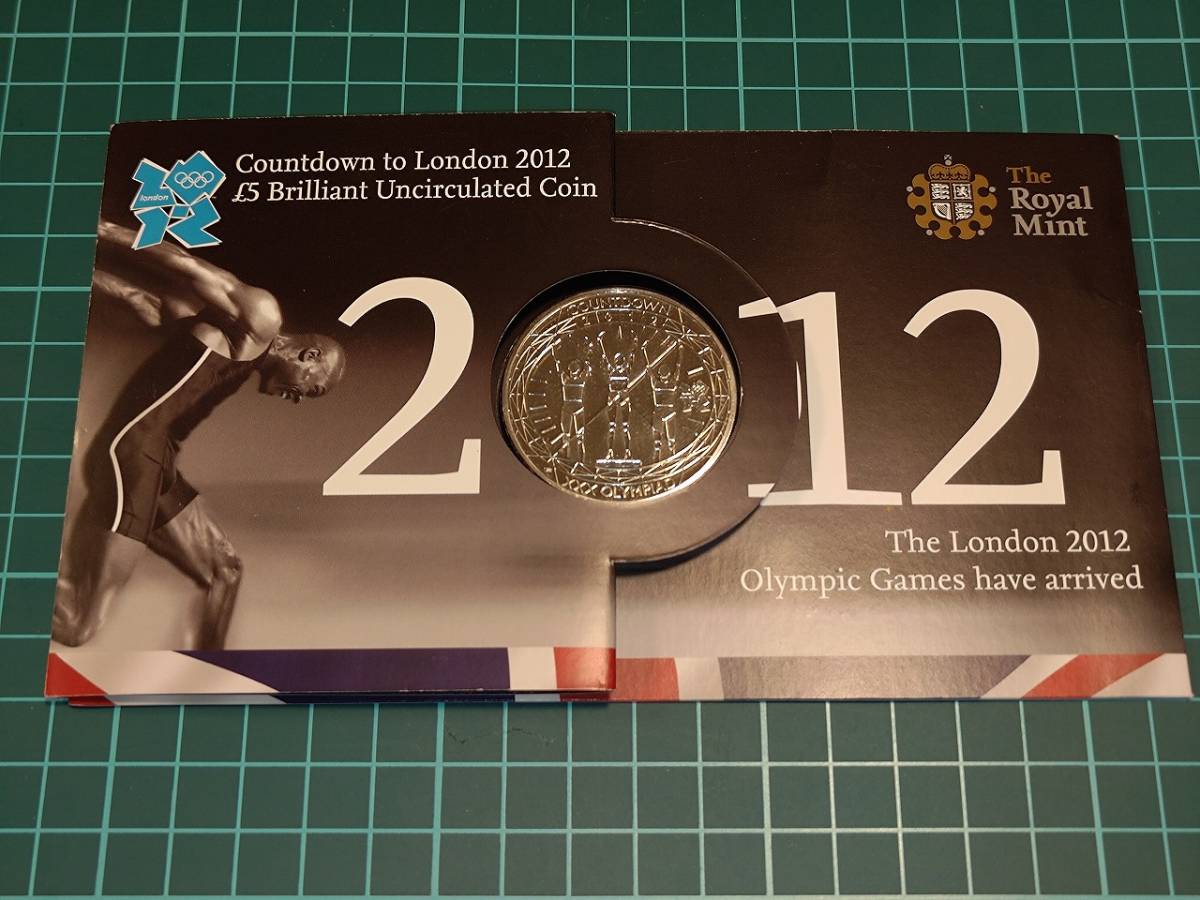 イギリス　英国　ミントセット　2012年　　エリザベス 1円スタート】英国 イギリス ロンドンオリンピック記念 5ポンド硬貨