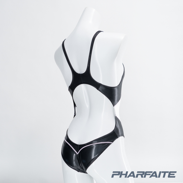 クロスステッチ競泳水着　ブラック　希少なサイズ:XL 〈SGS素材〉 PHARFAITE／パルフェッ　強光沢・高吸着素材の新感覚競泳水着 _6