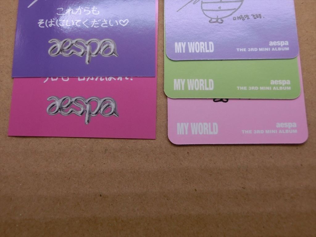 T【3て-16】【送料無料】aespa エスパ WINTER ウィンター MY WORLD