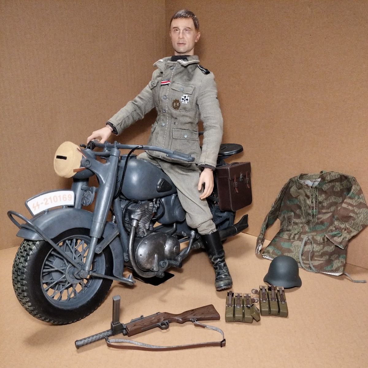 bmw r75 ドイツ軍 ジャンク 1 6 WW2 ドイツ軍 BMW R75 バイク 兵士付き