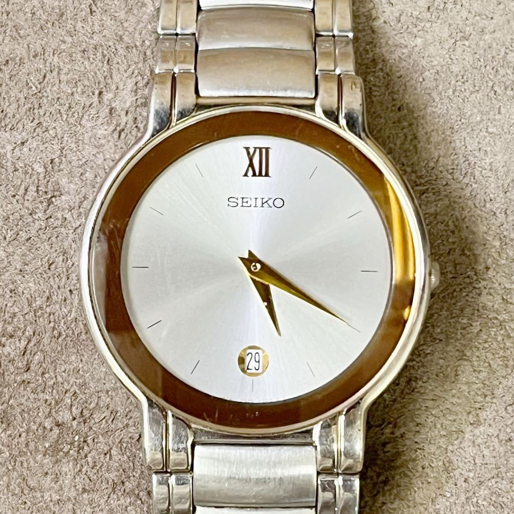 SEIKO セイコー 7N29-6E70 デイト 2針 クオーツ メンズ腕時計 稼動品 