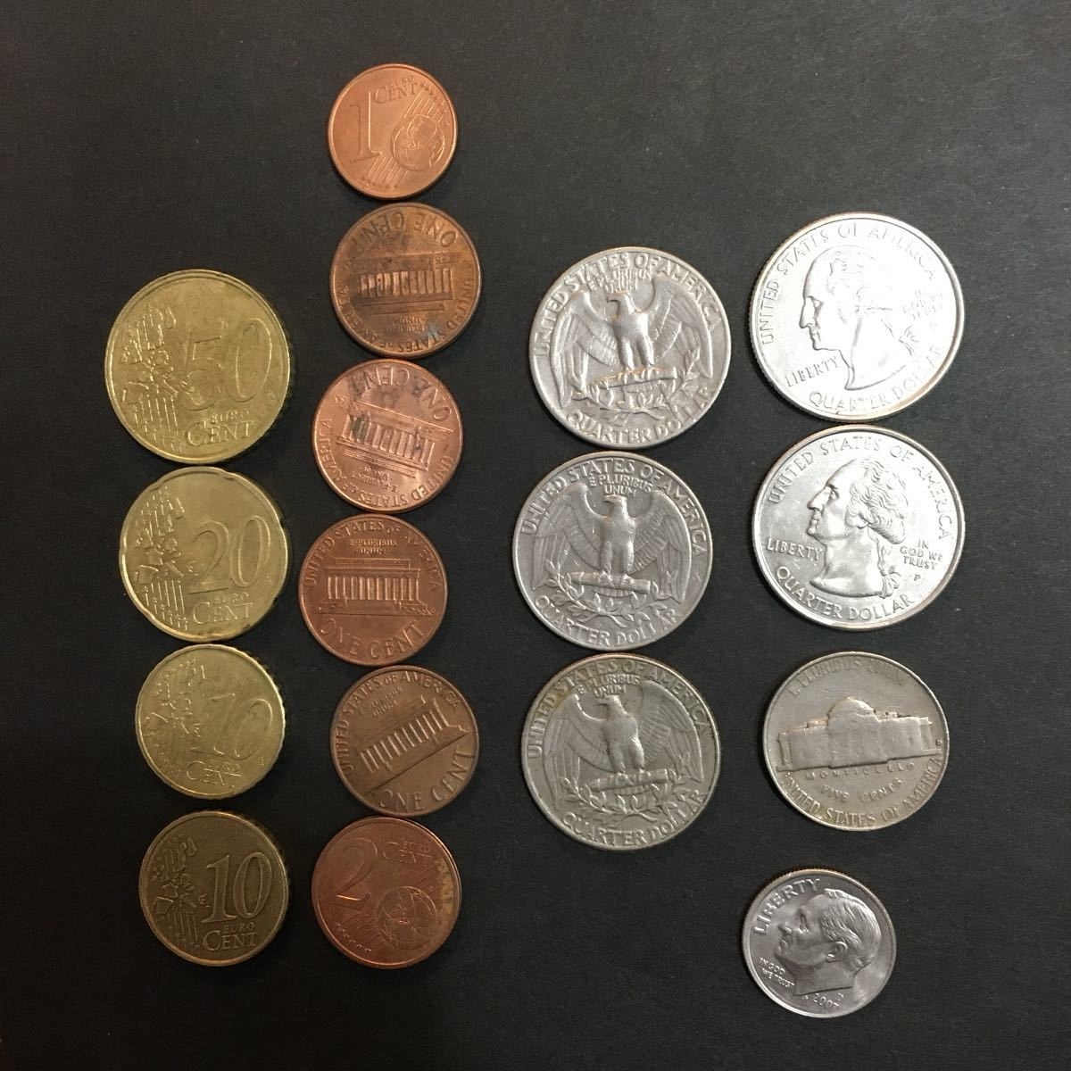 硬貨 銀貨 外国銭 世界 コイン 古銭 貨幣 アメリカ ドル EURO セント　フランクフルトコイン_1
