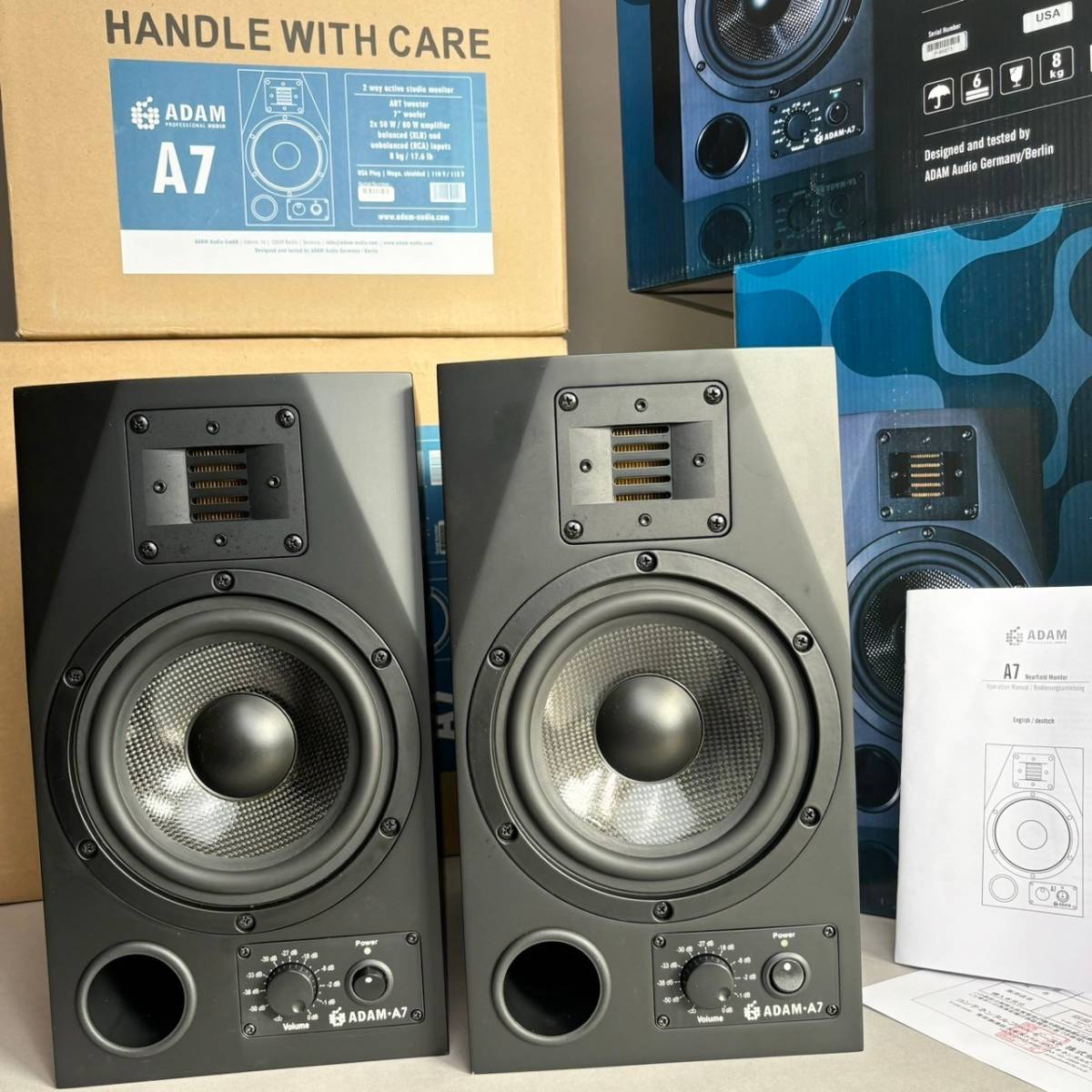 YM13 起動確認 ADAM アダム A7 スピーカー Active Studio Monitor 