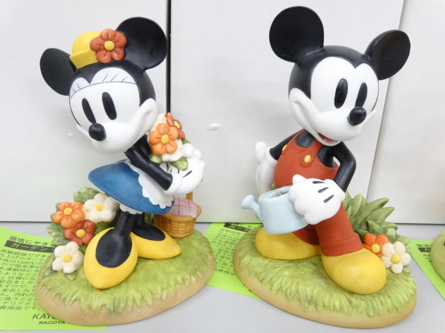 【極美品】加藤工芸 ガーデンフィギュア ミッキー ミニー ディズニー スタチュー 5点セット まとめて 新品 未使用品 KATO KOGEI 加藤工芸 Disney