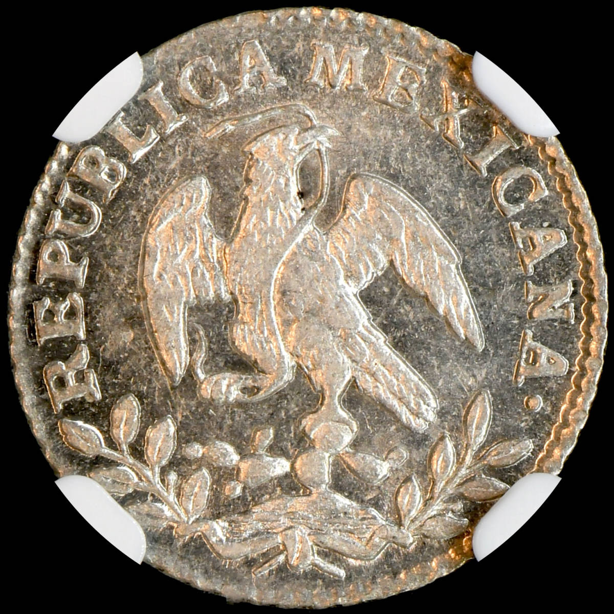 ☆金終 【NGC MS64】1851MO GC メキシコ 1/2R銀貨 未使用+ 世界コイン