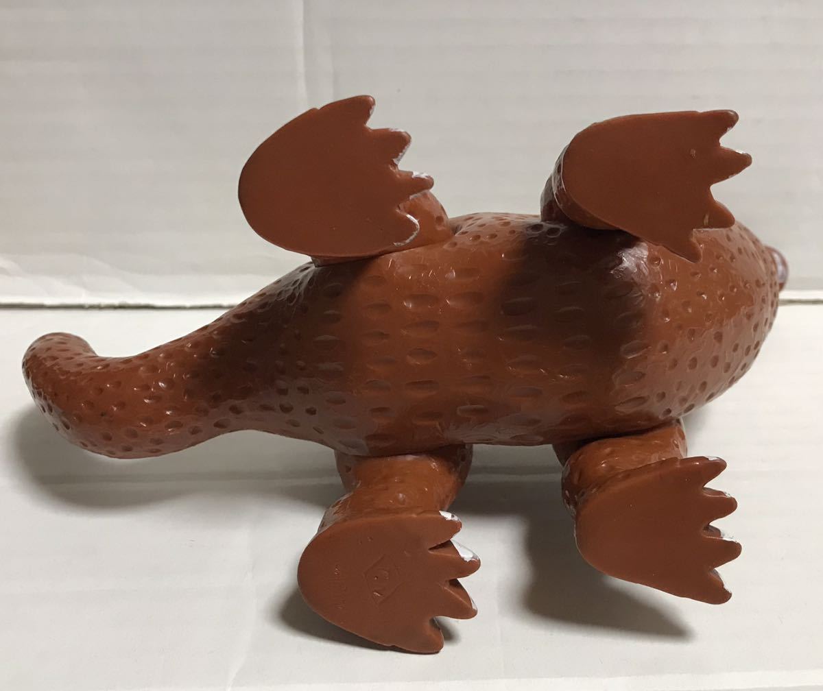 当時物 野村トーイ 怪獣王子 ネッシー ソフビ 人形 茶色成型 シルバー