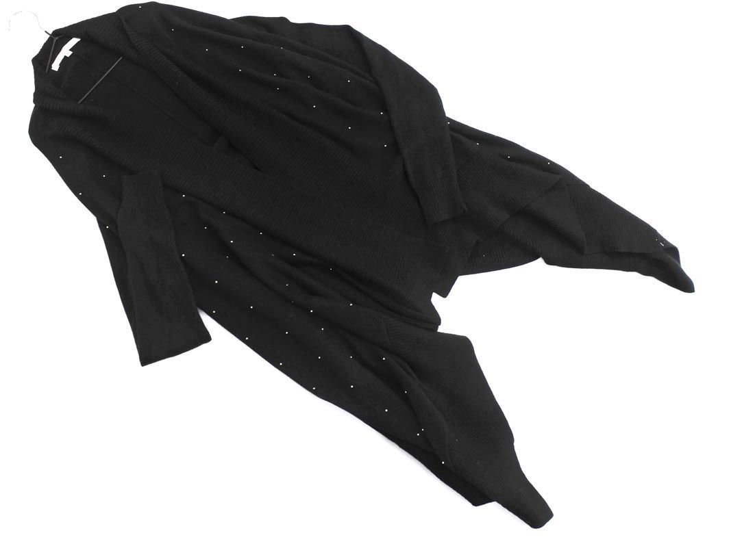 MOUSSY マウジー EXTREME ビーズ ニット ショール カーディガン sizeF/黒 ebc3 レディース(カーディガン)｜売買され ...