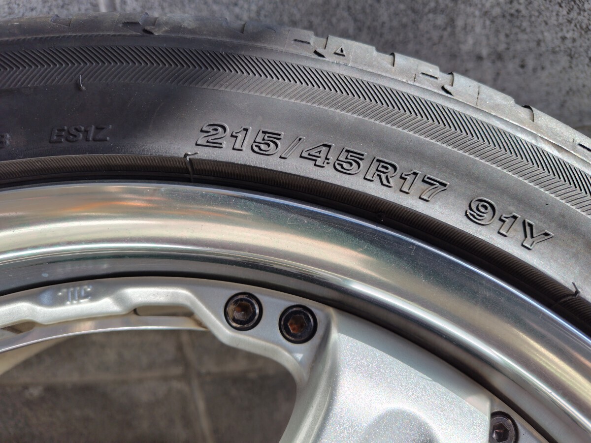 超希少　RAYS volkracing Gt-C face-1 17×7jj ＋50 pcd114.3 4H BRIDGESTONE POTENZA s001 215/45R17 ４本セット_3
