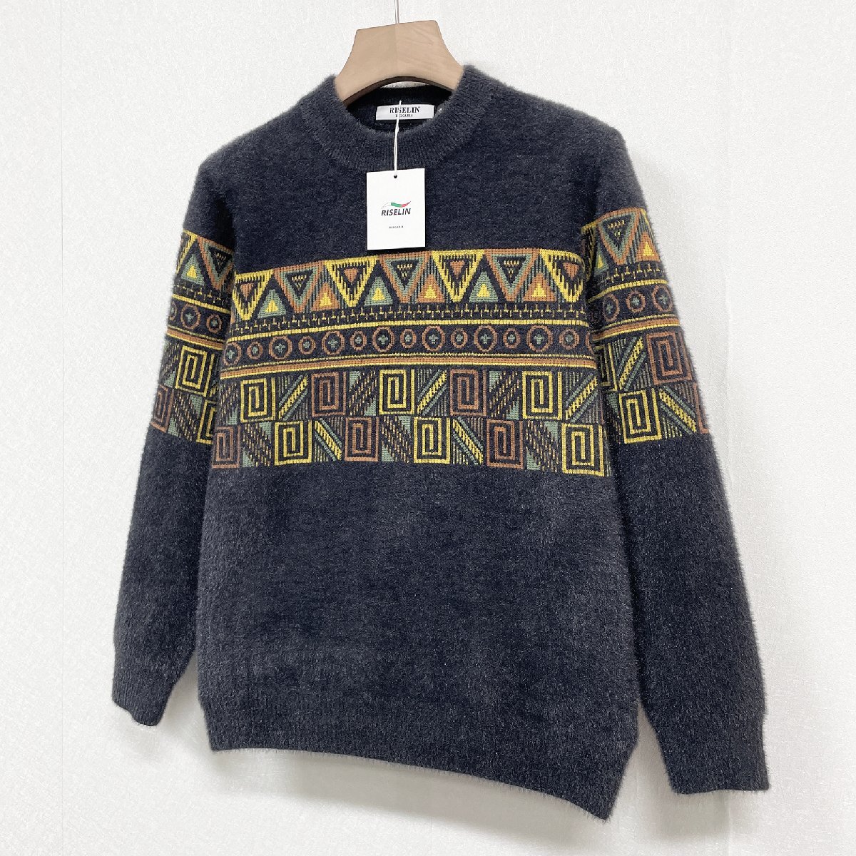 【最終セール】ブルガリア発　RISELIN　ファーコート　ミンクカシミヤ混　M 最上級ヨーロッパ製※定価5万◇ブルガリア発※RISELIN セーター ニット