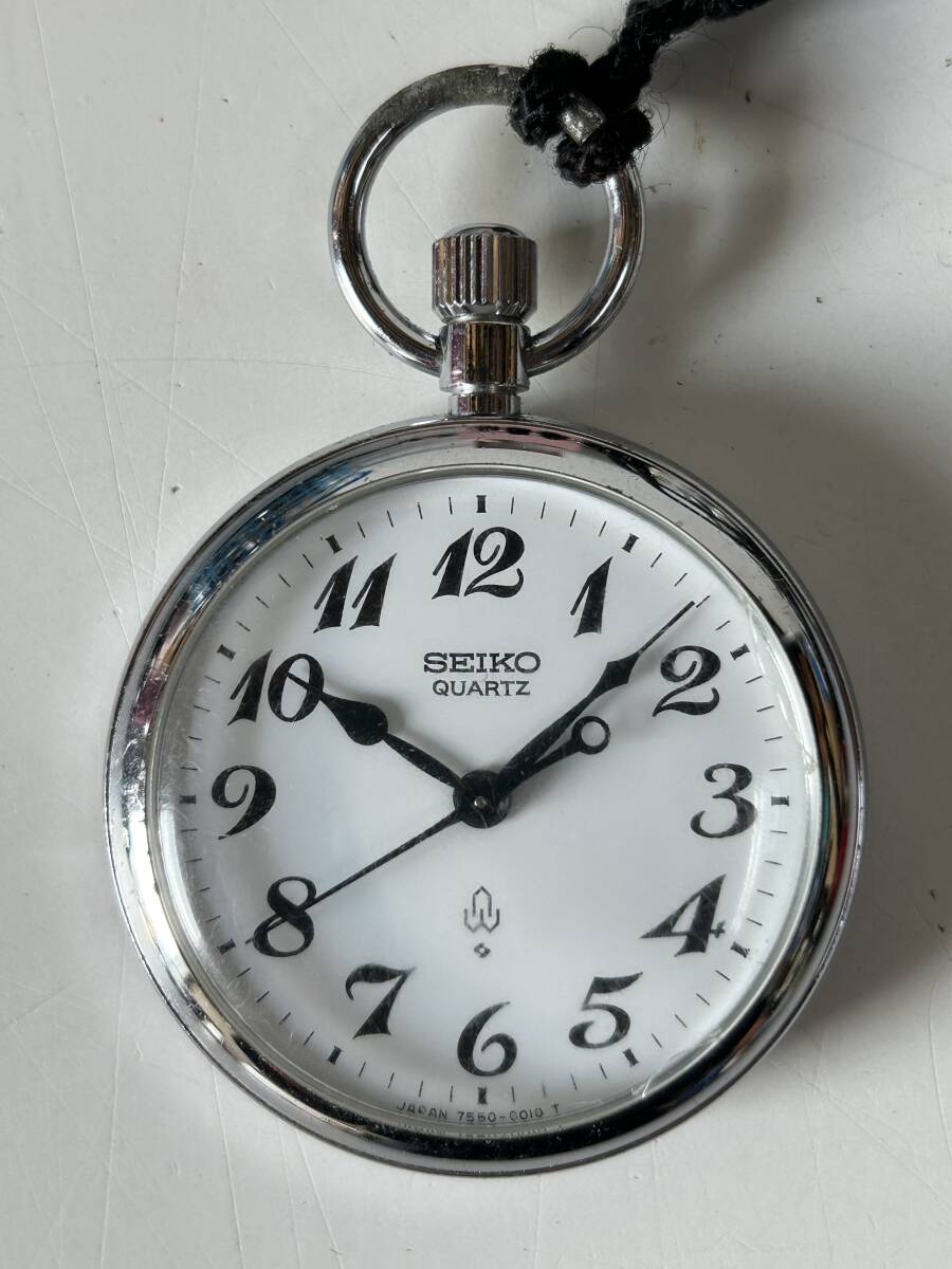⑪j304◇SEIKO セイコー◇懐中時計 QUARTZ/クオーツ 7550-0010 ACRP