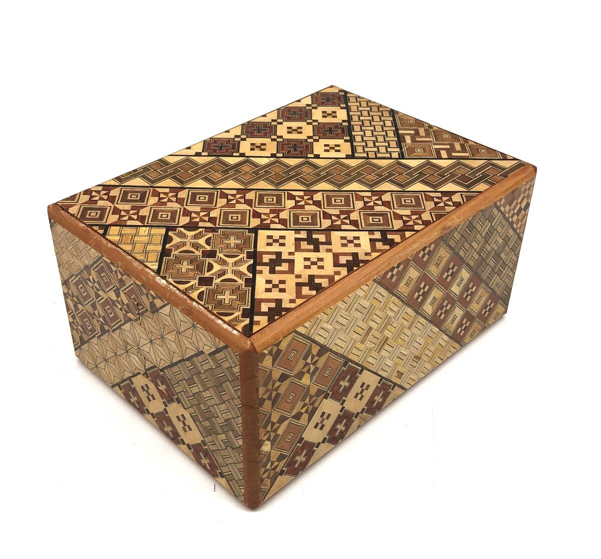 7700803-29【秘密箱】寄木細工 伝統工芸品/秘密箱 からくり箱 仕掛け箱