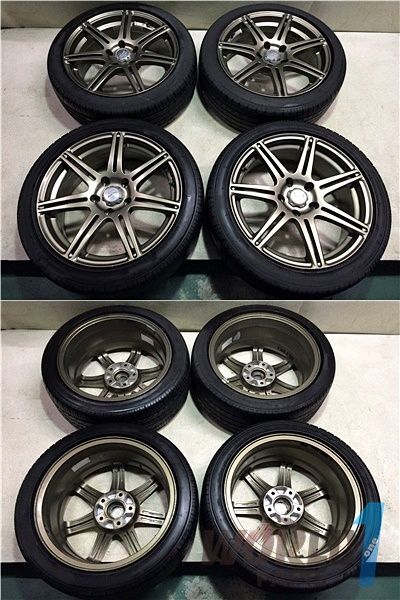 ブリジストン BEO 17インチホイールタイヤ 4本 7J +30mm PCD114.3 5穴 