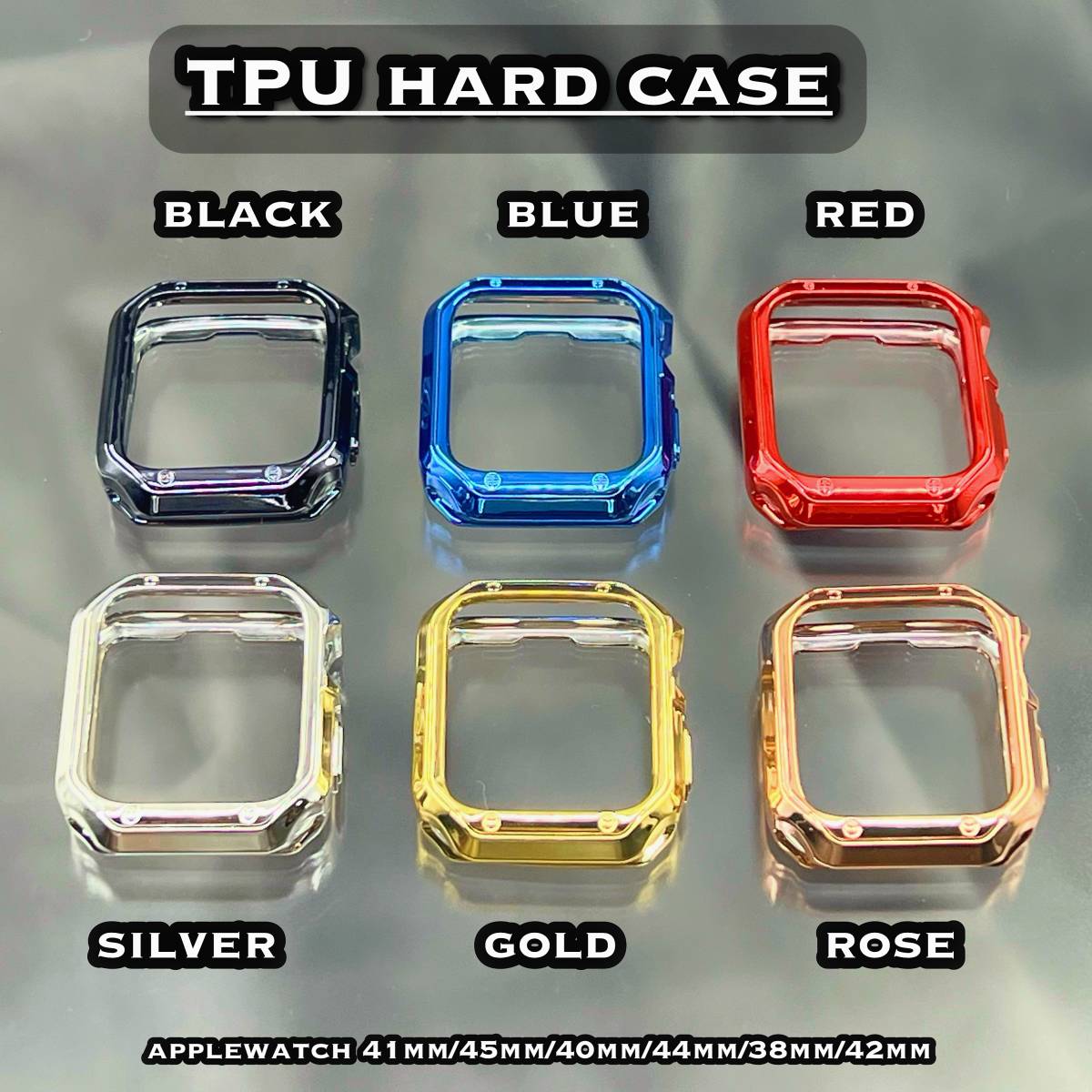 アップルウォッチ TPU ローズクローム ケース キャンバスラバー ベルト 46mm 41mm 45mm 40mm 44mm 38nm 42mm シリーズ9_9