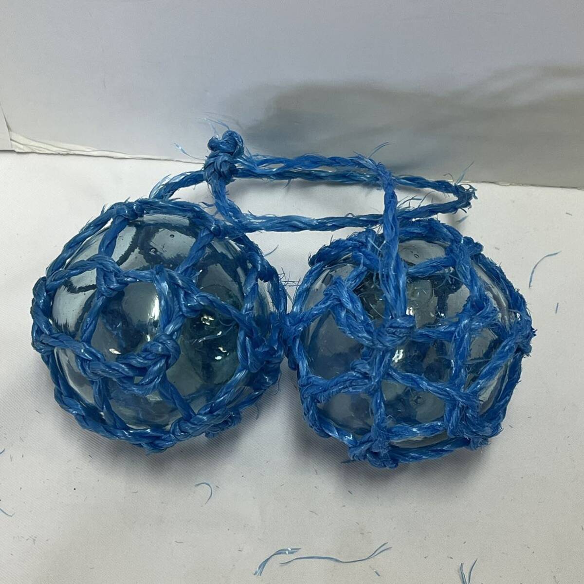 中古】ガラスの浮き球 ガラス玉 浮き玉 大小7点 直径約20～8cm